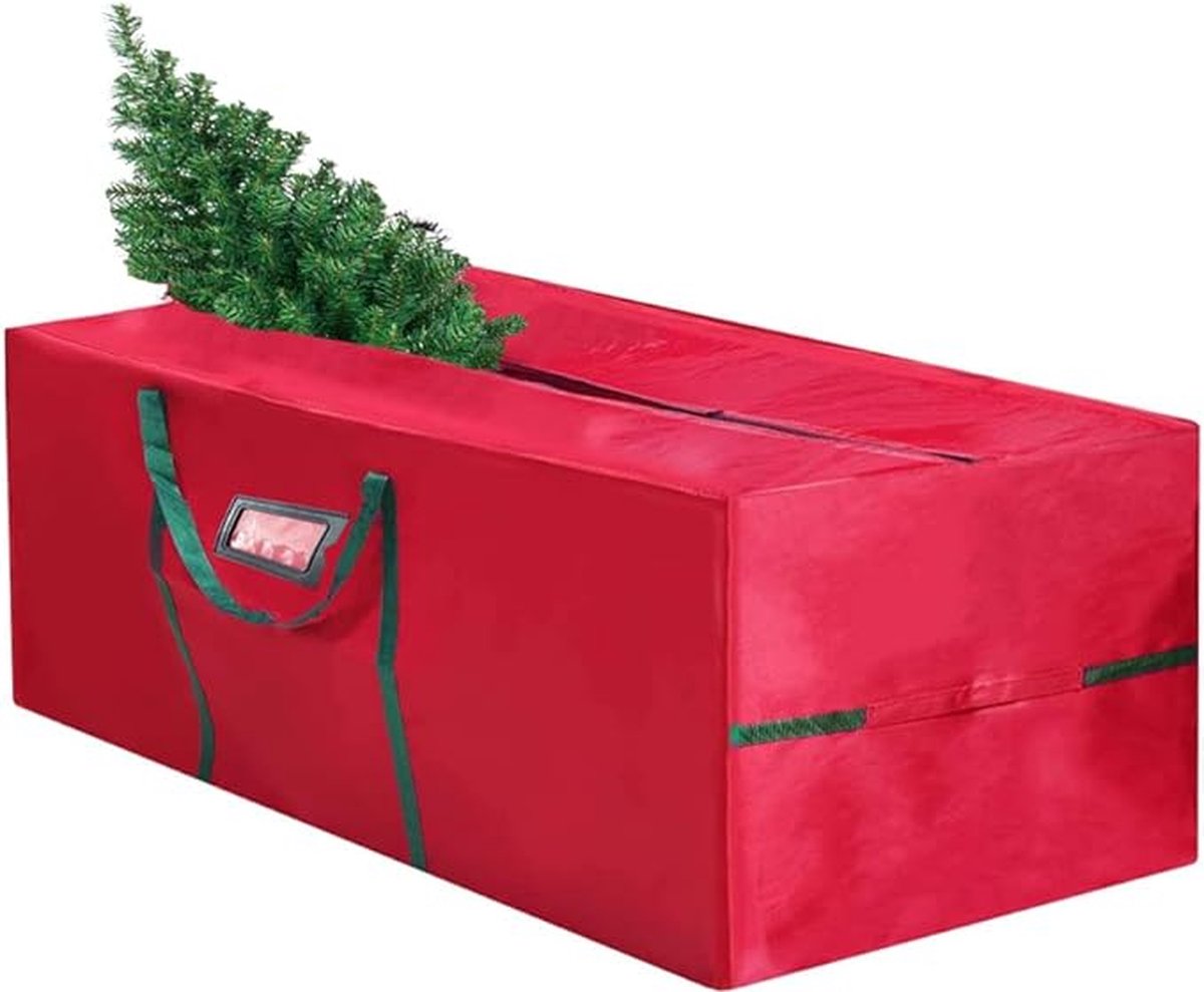 Kerstboomtas, 600D Oxford-weefsel, Weihnachtsbaum, transporttas met draaggreep, dubbele ritssluiting, voor bomen tot 210 cm, opbergtas voor tuinkussens