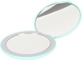 LED spiegel - Make-up Spiegel voor op Reis-10X vergroting – Mini spiegel - inklapbaar-Daglicht LED-Draagbaar-Groen