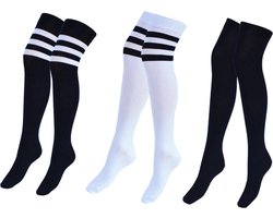 3 Paar Overknee kousen Katoen DONEX® Mix A - Maat 35-38