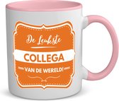 Akyol - de leukste collega koffiemok - theemok - roze - Collega - beste collega - werk - afscheidscadeau - verjaardagscadeau - kado - 350 ML inhoud