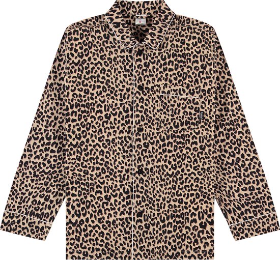 Pockies - Leopard Pyjama Shirt - Pyjama Shirts - Maat: XL