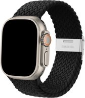 Innerlight® Nylon+ - Zwart Geweven - 38/40/41mm - Nylon bandje geschikt voor Apple Watch - Geschikt als Apple watch bandje voor Series 1/2/3/4/5/6/7/8/9/SE