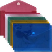 Dossier de documents A4 - 10 pièces, Avec fermeture Velcro - Sac à documents, Dossier de projet - Assortiment de couleurs - ACROPAQ