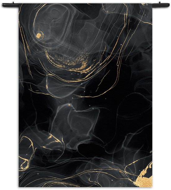 Wandpaneel Marmer Zwart Alupanel Mat 4 mm - Perfect op Maat