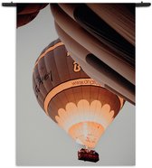 Velours Wandkleed De Luchtballon Rechthoek Verticaal S (85 X 60 CM) - Wandkleden - Met roedes