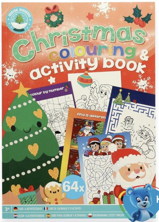 Kerst kleur- en activiteitenboek A4