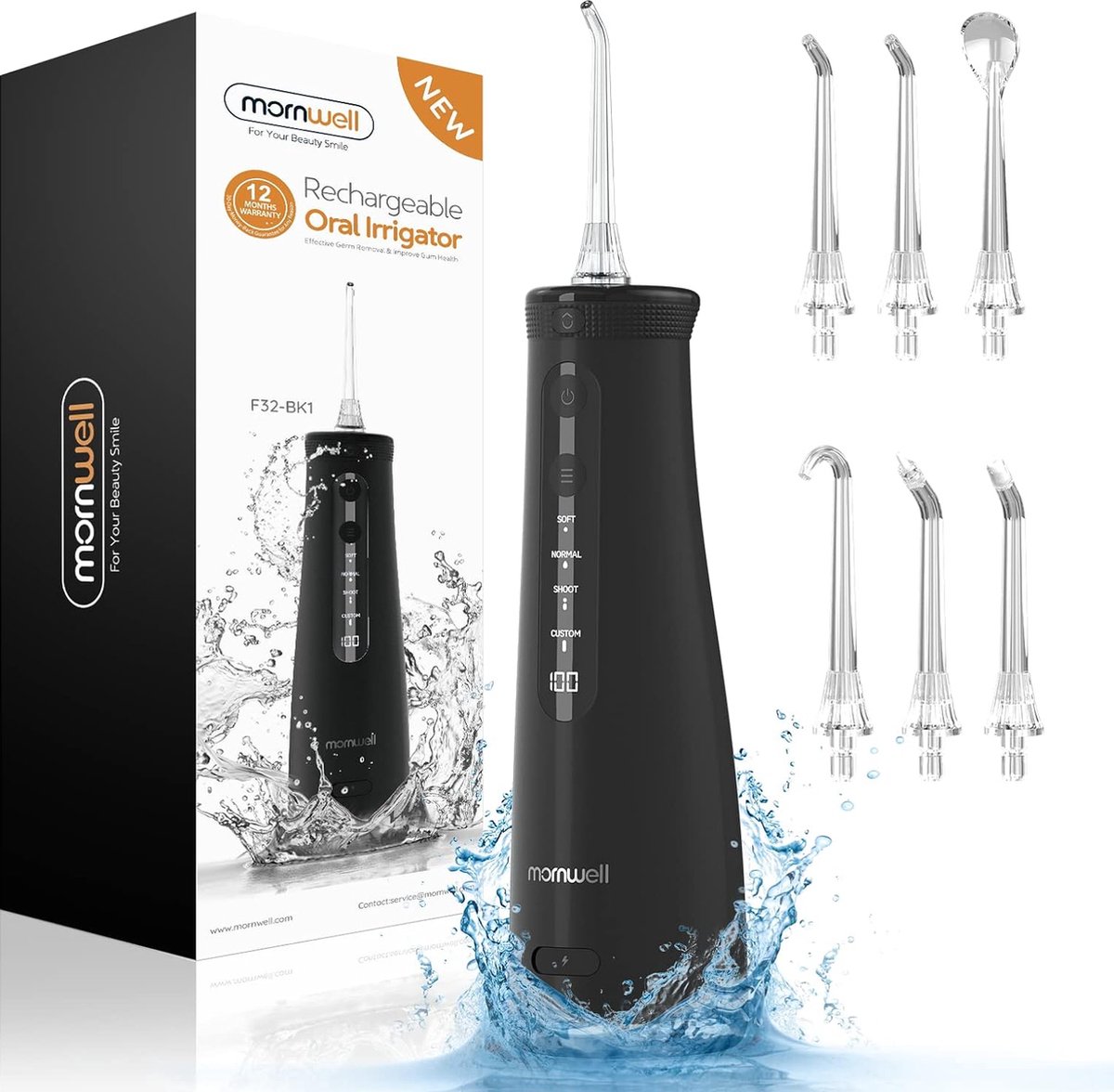 Bol.com Equivera Waterflosser - Monddouche - Draadloos - Mondverzorging aanbieding