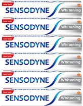 Sensodyne Whitening - Voor dagelijkse verzorging van Gevoelige tanden + sterke tanden & Gezond Tandvlees - Voordeelverpakking - 6 x 75ml