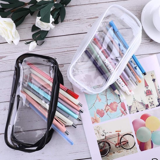 Doorzichtige PVC Etui – 22x12x8 Cm – Waterdicht, Multifunctioneel Als Make-uptas, Reisetui En Schoolbenodigdheden – In Verschillende Kleuren