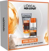 Men Expert Hydra Energetic set hydraterende crème tegen tekenen van vermoeidheid 50ml + verkwikkende face wash 100ml