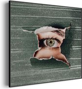 Akoestisch Schilderij I am Watching You Vierkant Pro S (50 X 50 CM) - Akoestisch paneel - Akoestische Panelen - Akoestische wanddecoratie - Akoestisch wandpaneel