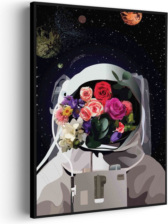 Tableau Acoustique L'astronaute de l'amour Rectangle Vertical Pro S (50 X 70 CM) - Panneau acoustique - Panneaux acoustiques - Décoration murale acoustique - Panneau mural acoustique