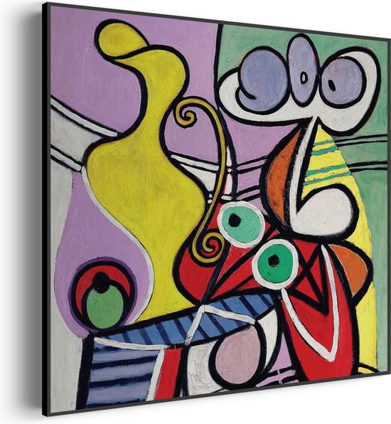 Akoestisch Schilderij Picasso stilleven op een stoel 1931 Vierkant Pro M (65 X 65 CM) - Akoestisch paneel - Akoestische Panelen - Akoestische wanddecoratie - Akoestisch wandpaneel