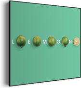 Akoestisch Schilderij Lemon Groen Vierkant Pro L (80 X 80 CM) - Akoestisch paneel - Akoestische Panelen - Akoestische wanddecoratie - Akoestisch wandpaneel