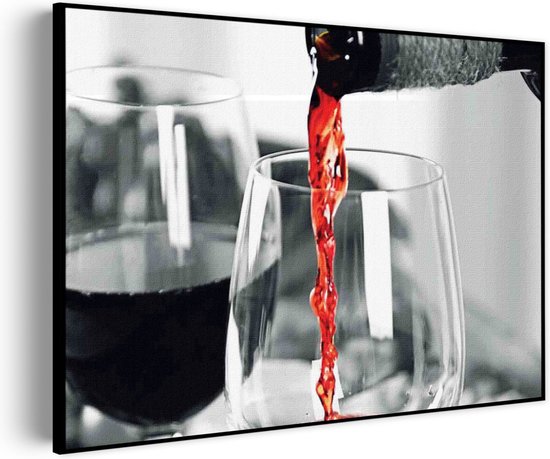 Akoestisch Schilderij Red Red Wine 02 Rechthoek Horizontaal Basic XXL (150 x 107 CM) - Akoestisch paneel - Akoestische Panelen - Akoestische wanddecoratie - Akoestisch wandpaneel
