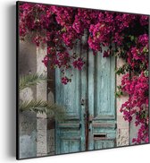 Akoestisch Schilderij Roze deuren Vierkant Basic L (80 X 80 CM) - Akoestisch paneel - Akoestische Panelen - Akoestische wanddecoratie - Akoestisch wandpaneel