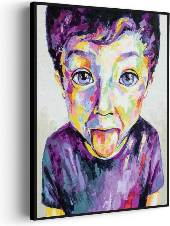 Akoestisch Schilderij The Colored Young Boy Art Rechthoek Verticaal Basic XL (86 X 120 CM) - Akoestisch paneel - Akoestische Panelen - Akoestische wanddecoratie - Akoestisch wandpaneelKatoen XL (86 X 120 CM)
