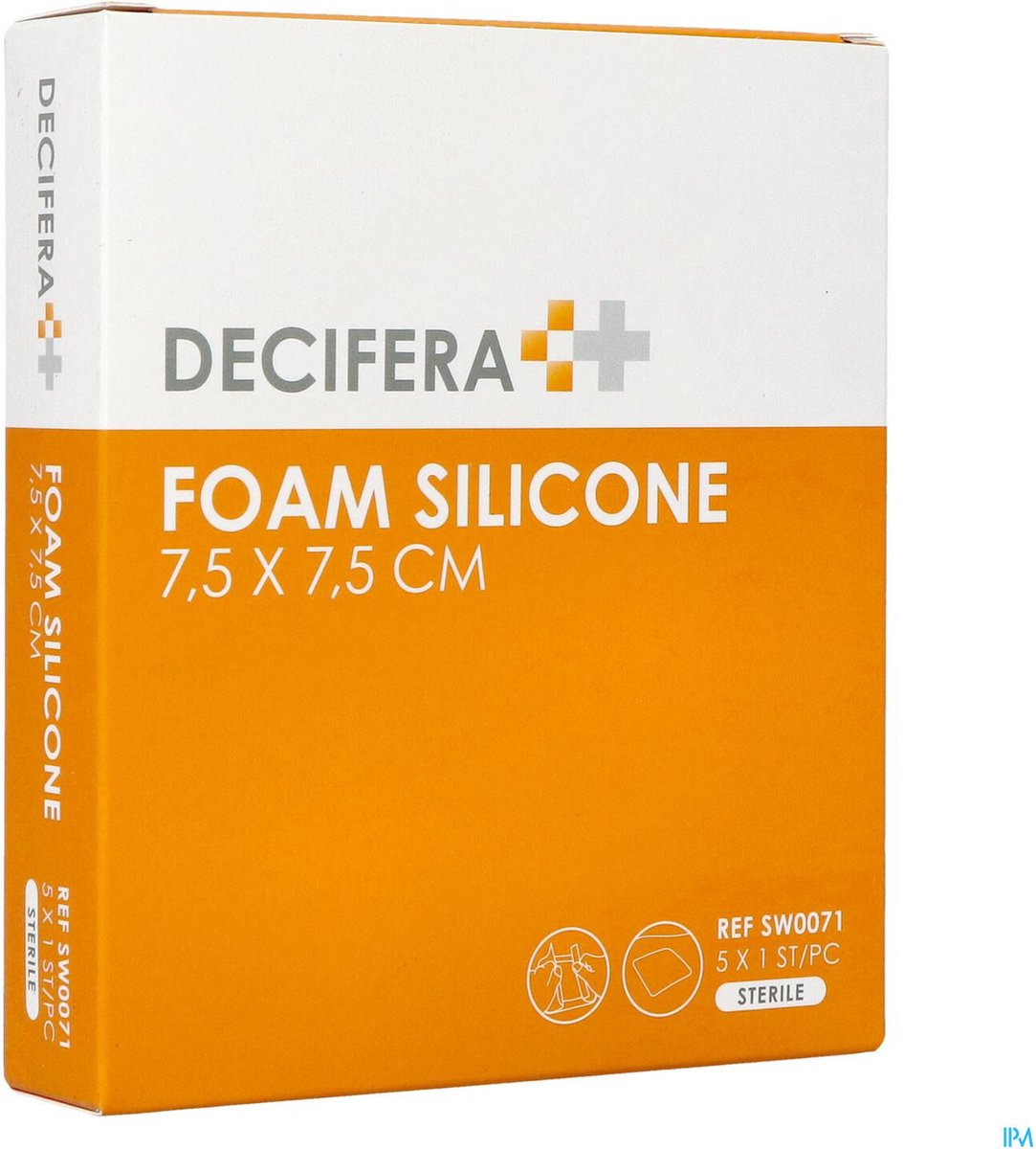 Goedkoopste Decifera Foam Silicone 7,5 x 7,5 cm - 5 stuks