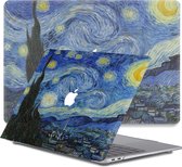 Lunso - Geschikt voor MacBook Air 13 inch (2010-2017) - cover hoes - Van Gogh Sterrennacht - Vereist model A1369 / A1466