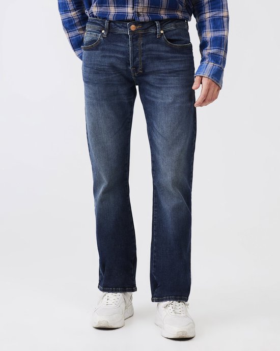 LTB Jeans Roden Heren Straight Jean - Donkerblauw - Lane Wash