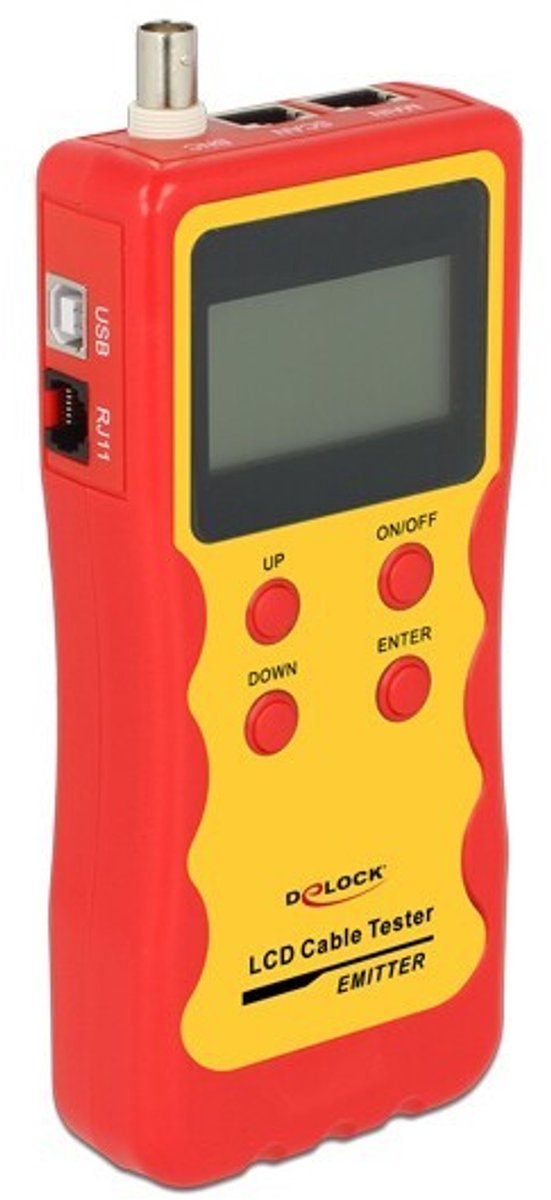 DeLOCK LCD kabeltester RJ45 / RJ12 / BNC / USB