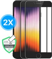 Protecteur d'écran iPhone 7 Plus - 2 pièces - Glas trempé 9H - Entièrement couvert - Anti-graisse - Verre de protection - Qualité militaire - Protecteur d'écran iPhone 7 Plus - Zwart