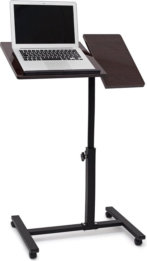 Relaxdays laptoptafel XL hoogte verstelbaar hout laptop standaard beamertafel | WONEN (OVERIG