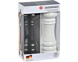 Zassenhaus - Peper- en zoutmolen 18cm Berlin zwart/wit