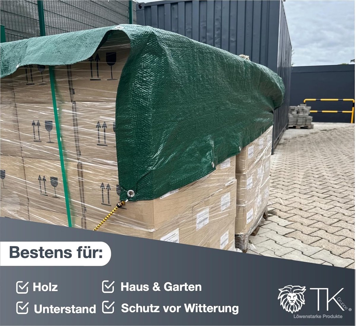 GardenMate 4x5m Afdekzeil PREMIUM 200g/m2 Groen - dekzeil