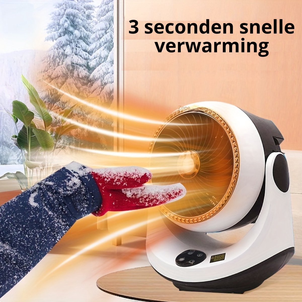 Livano Elektrische Kachel - Haard - Heater - Mini Kachel - Winter - Ventilator Kachel – foto 3