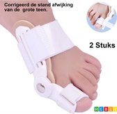 *** 2 Stuks Teen Corrector Brace - 2x Grote Teenspalk - Teen Corrector - Hallux Valgus Nachtspalk - van Heble® ***