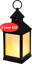 LED Lantaarn met Realistisch Vlam Effect - 10.5 x 10.5 x 24 cm - Perfect voor Sfeervolle Verlichting