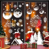 Dubbelzijdige kerstraamklemmen, 9 vel statische sneeuwvlokken stickers sneeuwvlok venster klampt zich vast kerst ramen stickers sneeuwvlok raamstickers voor winter kerst thuis feest decor (A)