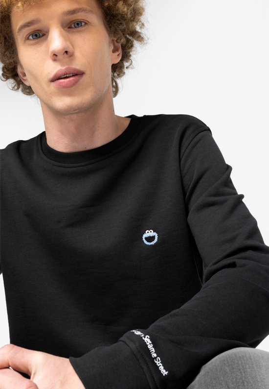 A-dam COOKIE MONSTER - Sweater - Ideaal Als Cadeau - Katoen - Unisex - Zwart