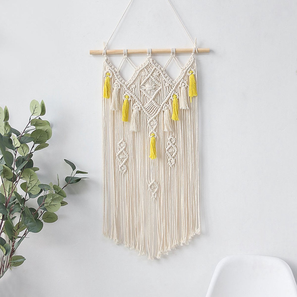 Macramé Wandkleed | Handgemaakt | 100% Katoen | Hoogwaardige Kwaliteit | 40x70 cm