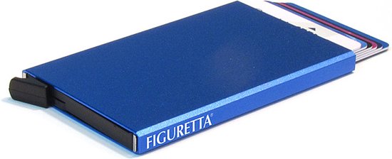Figuretta ® RFID Creditcardhouder - 6 pasjes - Aluminium - Pasjeshouder - Kaarthouder - Blauw