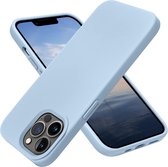 MNCdigi - Slim-fit siliconen hoesje - Lichtblauw - Geschikt voor Apple iPhone 13 Pro