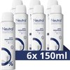 Neutral 0% Parfumvrij Anti-Transpirant Deodorant Spray - 6 x 150 ml - Voordeelverpakking