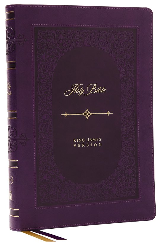 KJV Holy Bible: Giant Print Thinline Bible, Purple Leatherso ... - cover