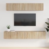 vidaXL TV-meubel set - Sonoma eiken - 3x 60x30x30cm + 2x 80x30x30cm - Kast