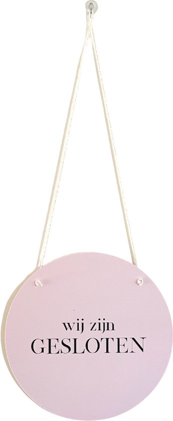 Open / Gesloten Bordje voor winkel of bedrijf Roze | Deurbordje | 25,5 ...