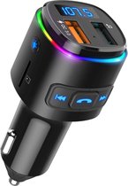 Draadloze Bluetooth Auto Transmitter - Verbeterd Model - FM-Zender - USB Oplaadpoort - Handsfree Bellen - Siri en Google Assistant Ondersteuning - Bluetooth 5.0 - Universele Compatibiliteit - Eenvoudige Installatie