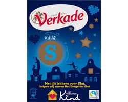 Verkade Chocoladeletter S 135g puur 1 stuk