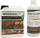 Woodseal Pro 2,5 litres + 1 litre Tergeo Woodcleaner - Imperméabilisation du bois - Imprégnation du bois - Nettoyage du bois - Nano technologie