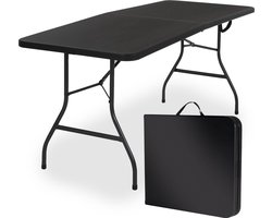 Goliving Inklapbare Tafel – Klaptafel – Campingtafel – Vouwtafel Buiten – Weerbestendig – 180 x 70 x 74 cm – Zwart Goliving Inklapbare Tafel – Klaptafel – Campingtafel – Vouwtafel Buiten – Weerbestendig – 180 x 70 x 74 cm – Zwart