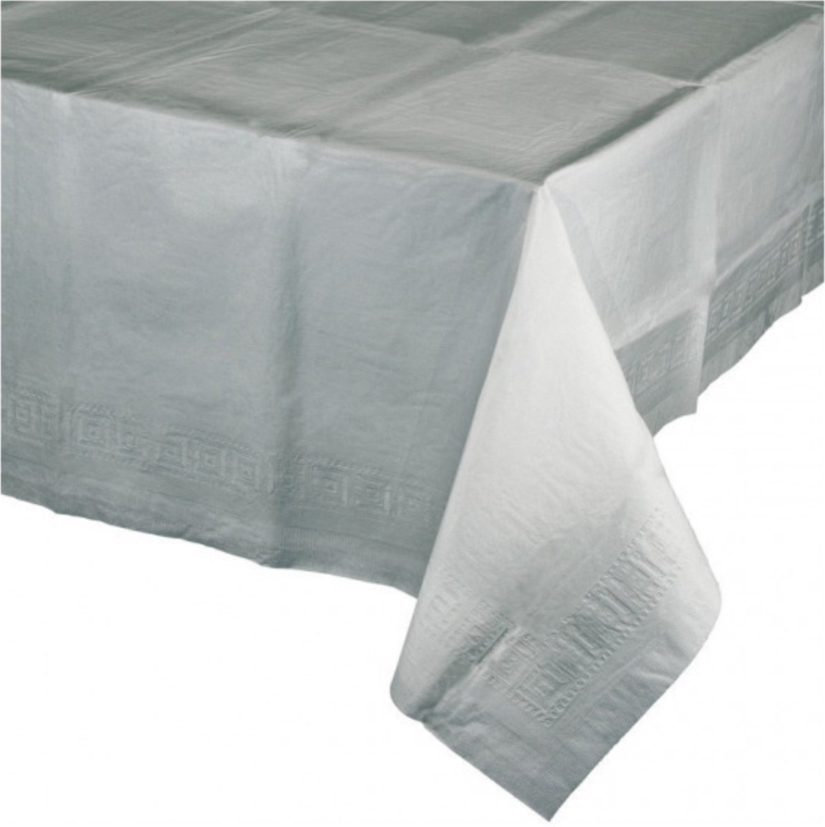 Party/Verjaardag Tafelkleed - zilvergrijs - 274 x 137 cm - tafellaken van papier