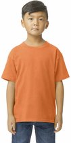 T-shirt Kind 5/6 years (S) Gildan Ronde hals Korte mouw Orange 100% Katoen