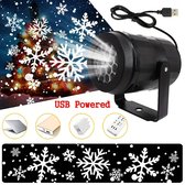 Kerst Sneeuwvlok Projector Lamp voor Slaapkamer - Draaiende HD Dynamische Witte Sneeuwval Projectie - Binnenverlichting - sfeer verlichting - kerst decoratie