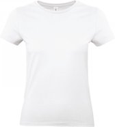 T-shirt Dames 3XL B&C Ronde hals Korte mouw White 100% Katoen