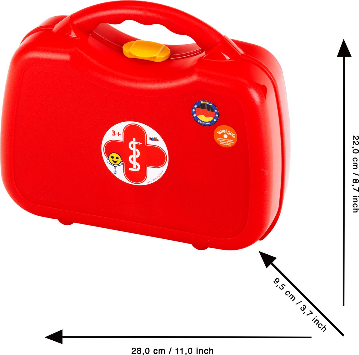 Klein Toys dokterskoffer - incl. speelgoedinstrumenten en handleiding voor eerstehulp - 26,5x9,5x23 cm - rood — afbeelding 3